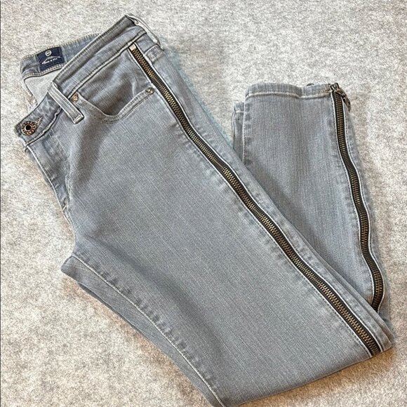 AG The Camila Super Skinny Jeans – Size 27R | Distressed Gray 👖 - Picture 1 of 16
